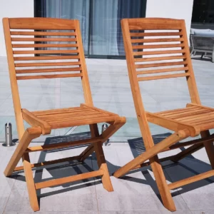 Chaises pliantes en teck Innsbruck (lot de 2)