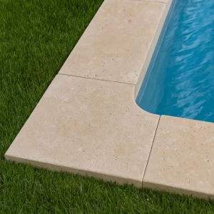 Angle Entrant Travertin – 33x33 cm